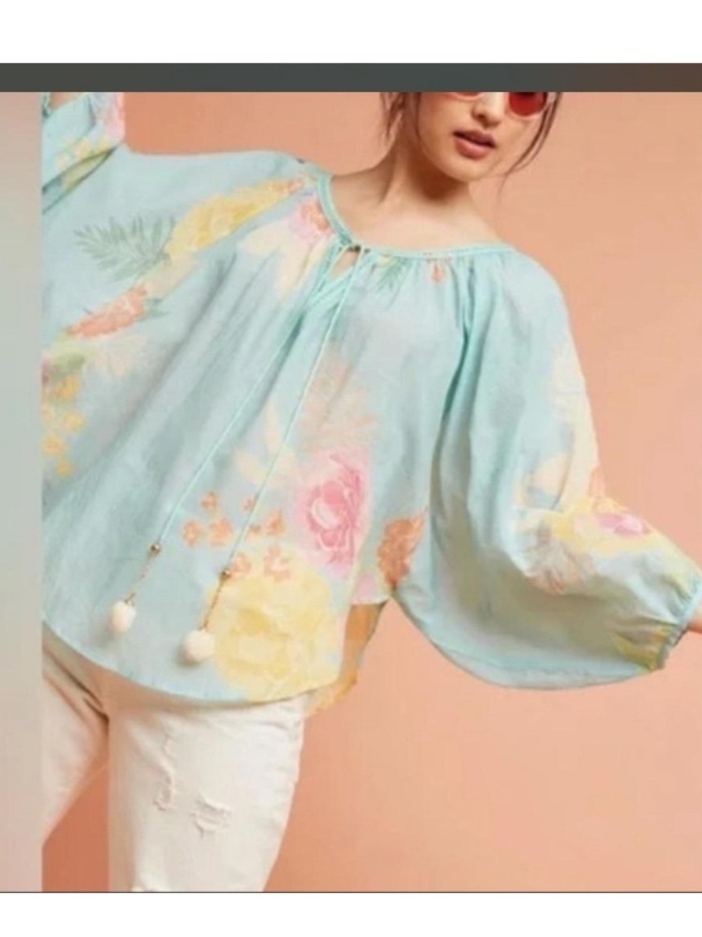 FARM Rio Pastel Floral Blouse